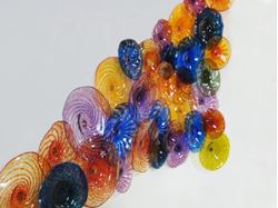 Colorful Blown Glass Wall Art Sculpture