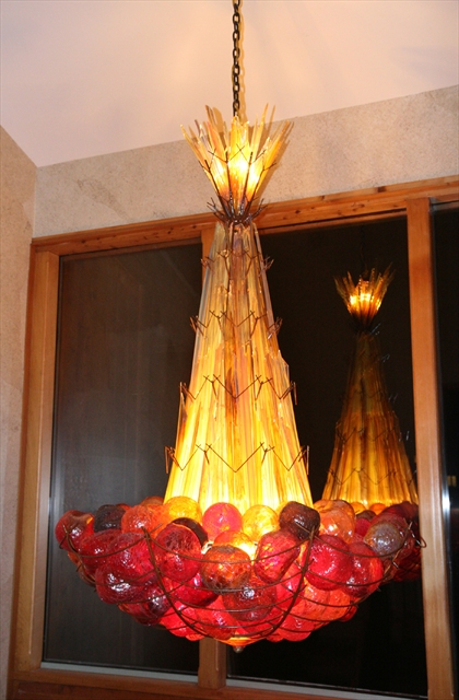Picture of Blown Glass Chandelier | Satsuma Grove