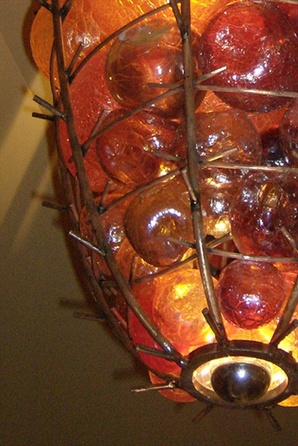 Picture of Blown Glass Chandelier | Amphora Basket