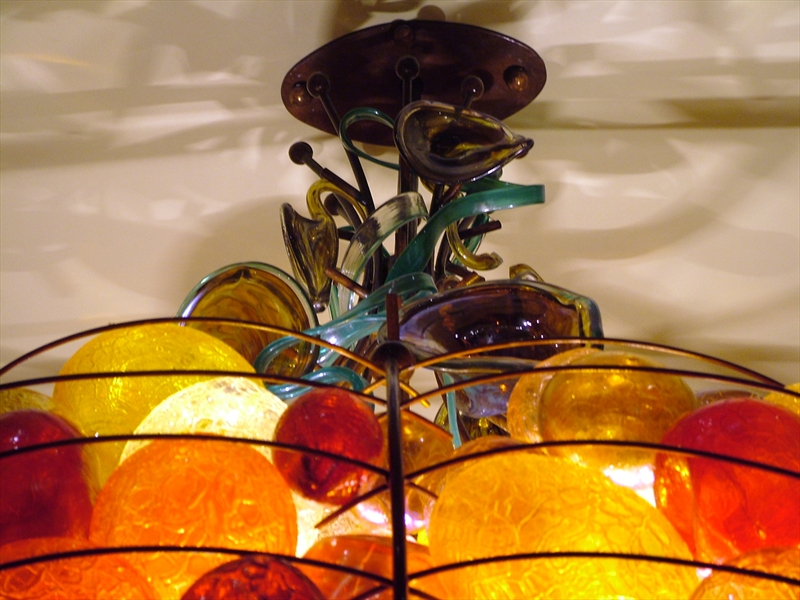Picture of Blown Glass Chandelier | Oval Satsuma