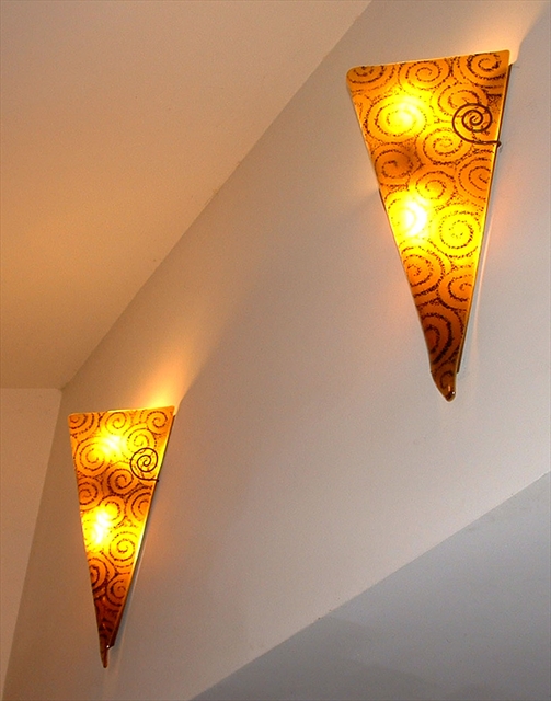 Picture of Wall Sconce | Amber Spiral