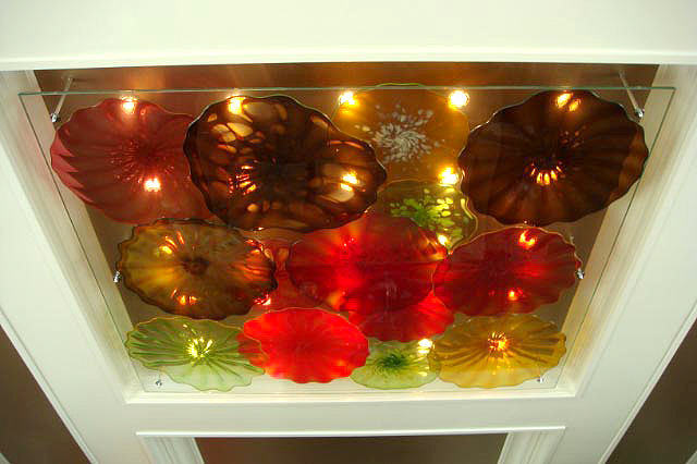 Picture of Blown Glass Ceiling Light Sculpture