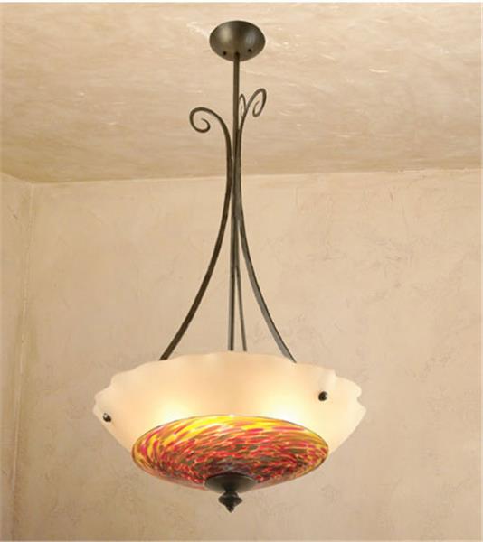 Picture of Plume II Blown Glass and Forged Iron Chandelier