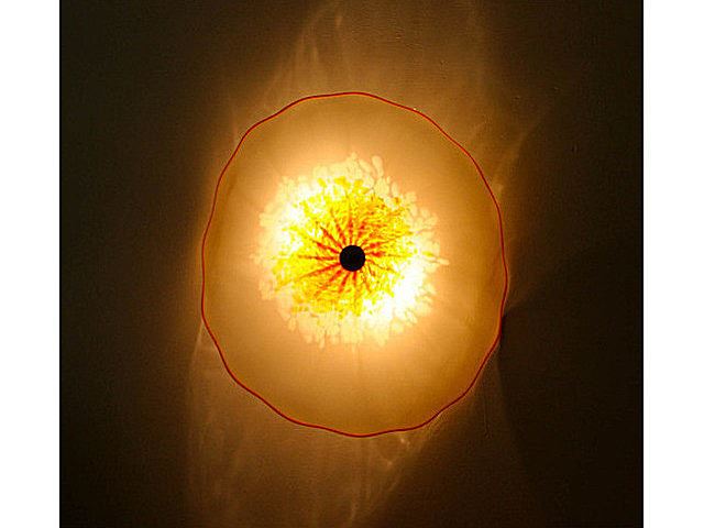 Picture of Wall Sconce | Blown Glass | Frosted Amber