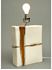 Picture of Large Rectangular Lamp with Sienna on Matte White Base by Alex Marshall Studios