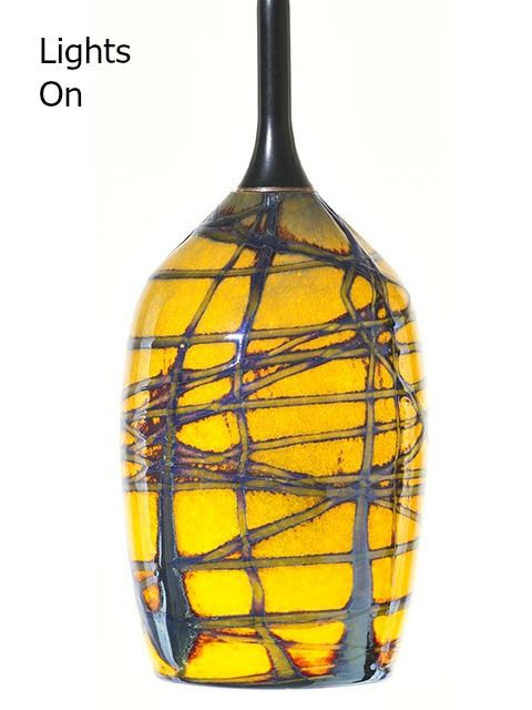 Picture of Blown Glass Pendant Light | Canale 3 | Dusk Yellow
