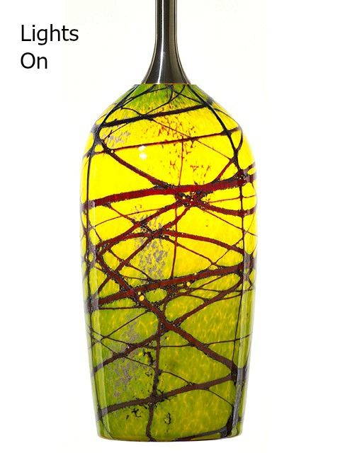 Picture of Blown Glass Pendant Light | Canale 7 | Lime Green
