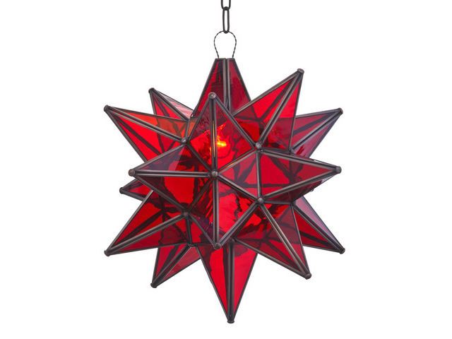 Picture of Pendant Light | Star Iron and Glass