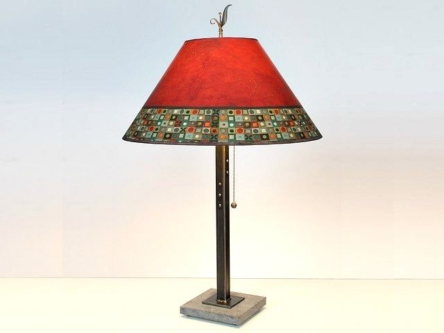 Picture of Janna Ugone Table Lamp | Red Mosaic