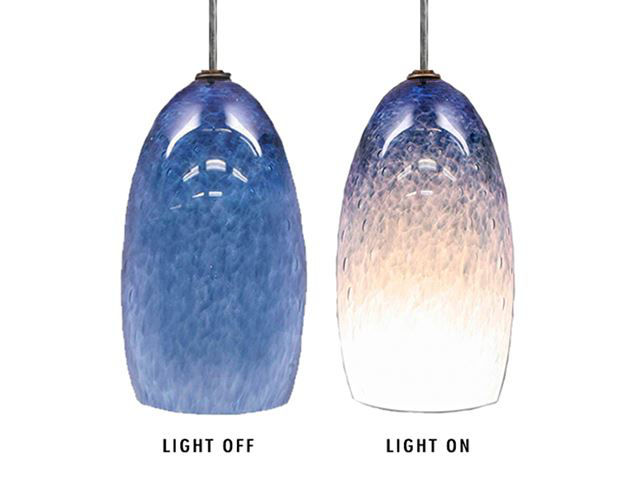N Glass Pendant Light Steel Blue, Glass Hanging Light Fixtures