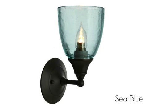 Wall Sconce | Clear Glass | Sea Blue