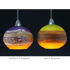 Picture of Blown Glass Pendant Light | Create Your Own | Translucent Strata | Round