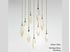 Picture of Rock Crystal Square Multi-Port Pendant Chandelier 9 pc