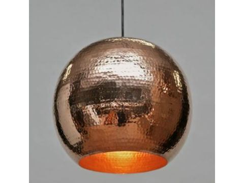 SoLuna Copper Pendant Chandelier | 3 Globe | Polished Copper