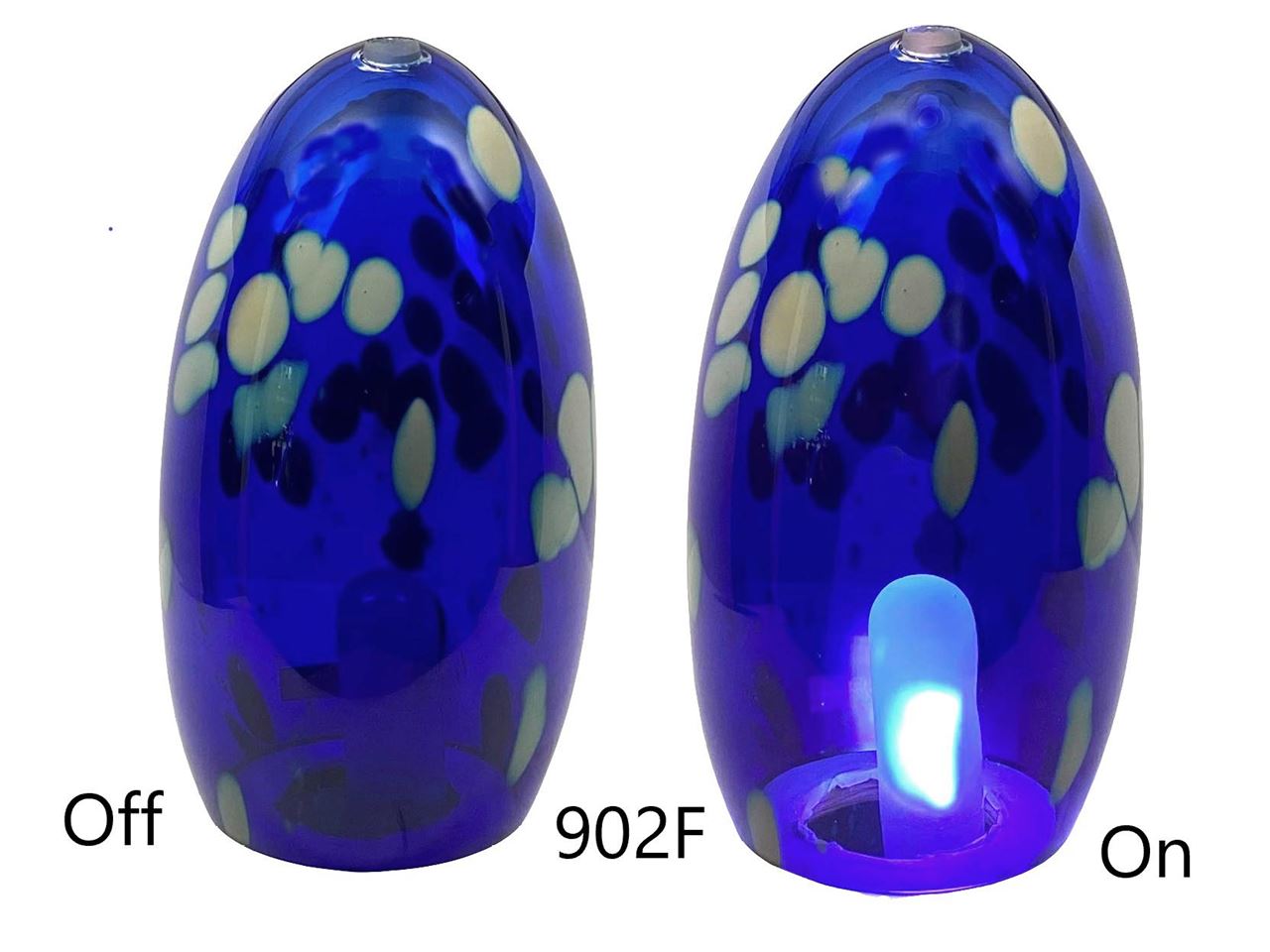 Picture of Blown Glass Pendant Light | Translucent Blue Dot