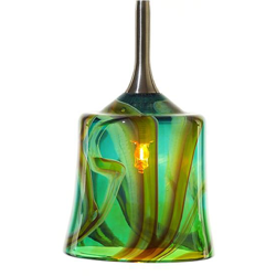 Blown Glass Pendant Light | Argentum 3 | Green