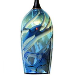 Blown Glass Pendant Light | Argentum 6 | Storm Blue
