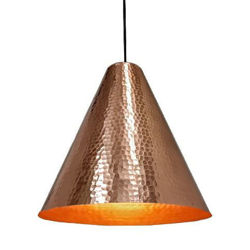 SoLuna Copper Pendant Light | Cone | Polished Copper