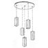 Picture of Hexa Multi Port Glass Pendant Chandelier 5 Pc | Aqua