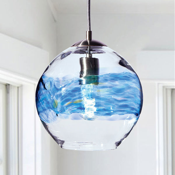 Blown Glass Pendant Light | Aurora | Ocean