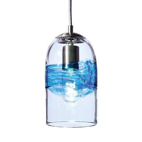 Blown Glass Pendant Light | Aurora | Dome | Ocean