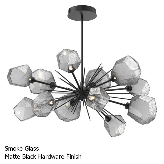 Picture of Blown Glass Chandelier | Starburst  | Gem | Oval