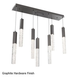Linear Pendant Chandelier | Axis | 7 pc